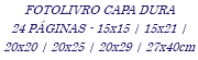 FOTOLIVRO CAPA DURA 24 PÁGINAS - 15x15 | 15x21 | 20x20 | 20x25 | 20x29 | 27x40cm